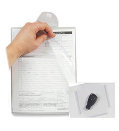 Porte-documents DIN A4 light, version conomique avec pochette porte-cls et fermeture velcro