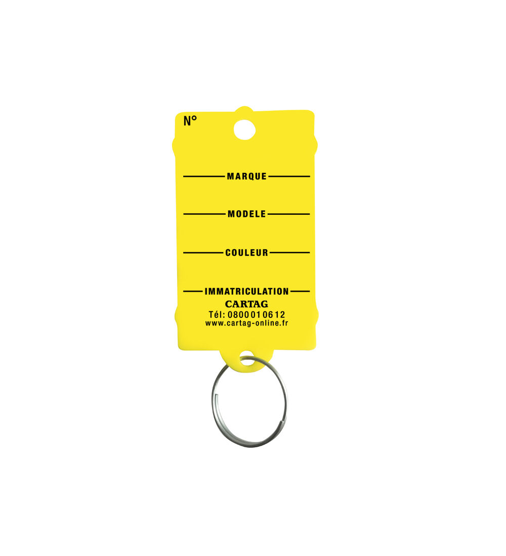  CARTAG 1 - Porte-clés à anneaux (Lot de 200 pièces + 2 marqueurs permanents) 