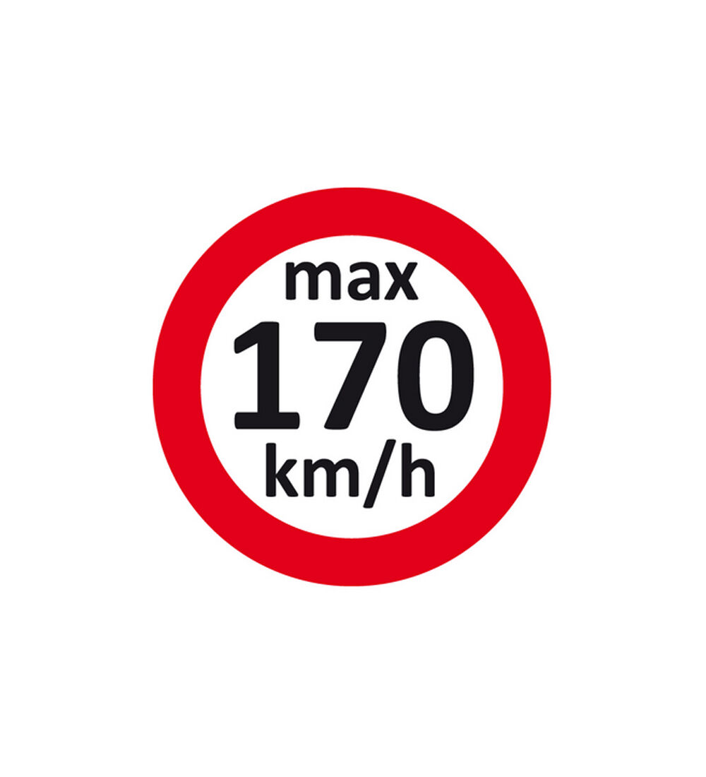 Autocollant limitation de vitesse 170 km/h max. pour pneus hiver / Changement de roues, 100 Stickers