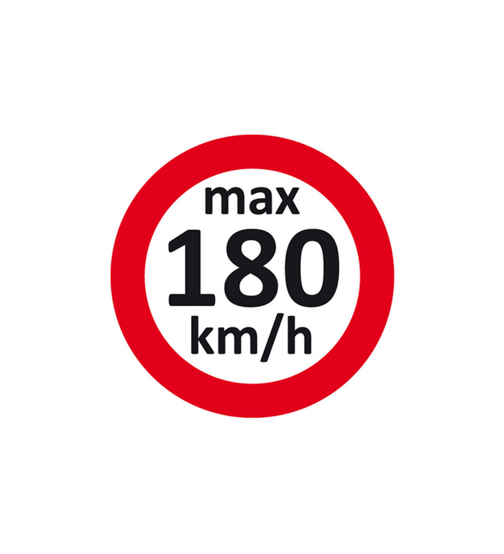 Autocollant limitation de vitesse 180 km/h max.  pour pneus hiver / Changement de rooues, 100 Stickers