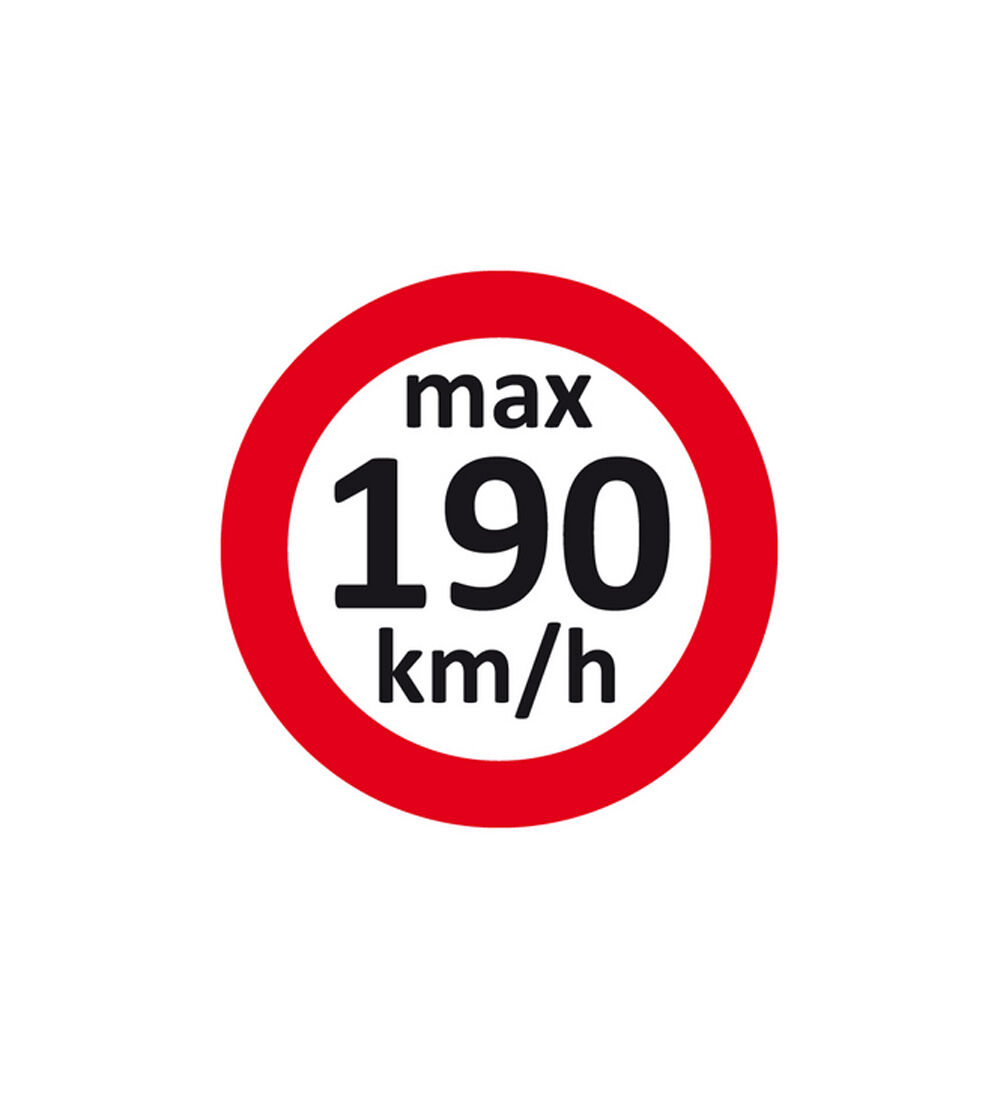 Autocollant limitation de vitesse 190 km/h max.  pour pneus hiver / Changement de roues, 100 Stickers