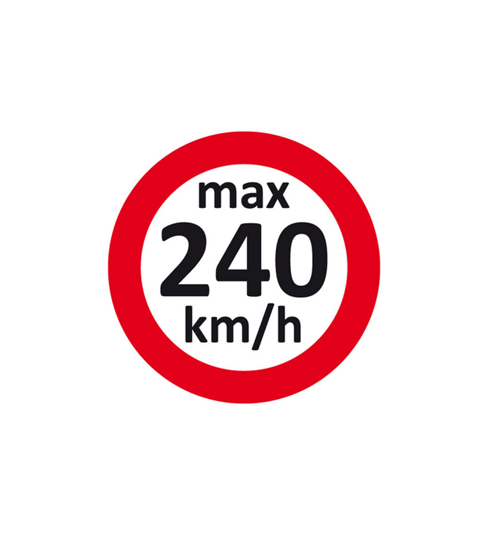Autocollant limitation de vitesse 240 km/h max.  pour pneus hiver / Changement de roues, 100 Stickers