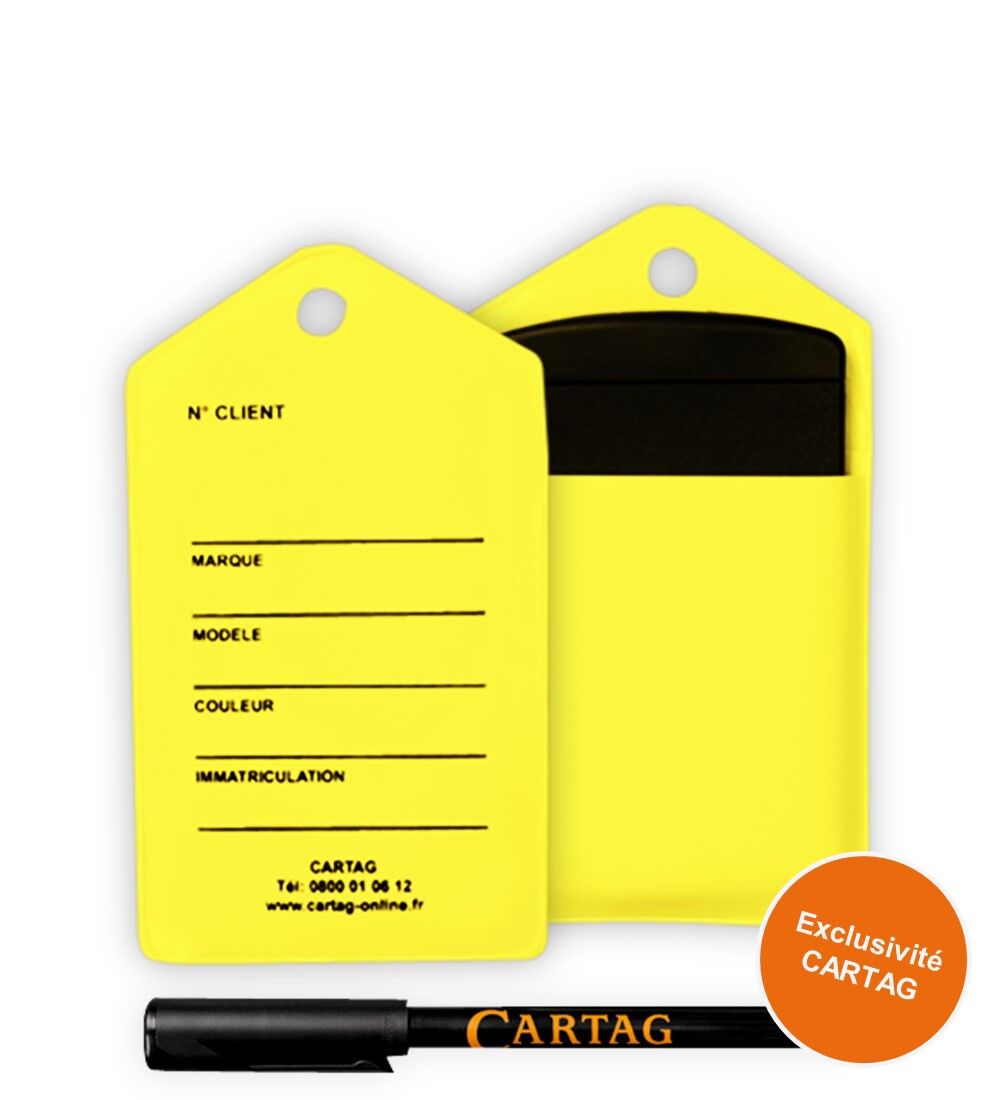 CARTAG - Etui porte carte de dmarrage, faon porte cls pour un rangement optimis  (Lot de 25 pices) 