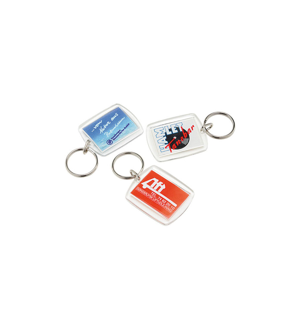 Porte-clés verre acrylique - avec personnalisation publicitaire Image 2