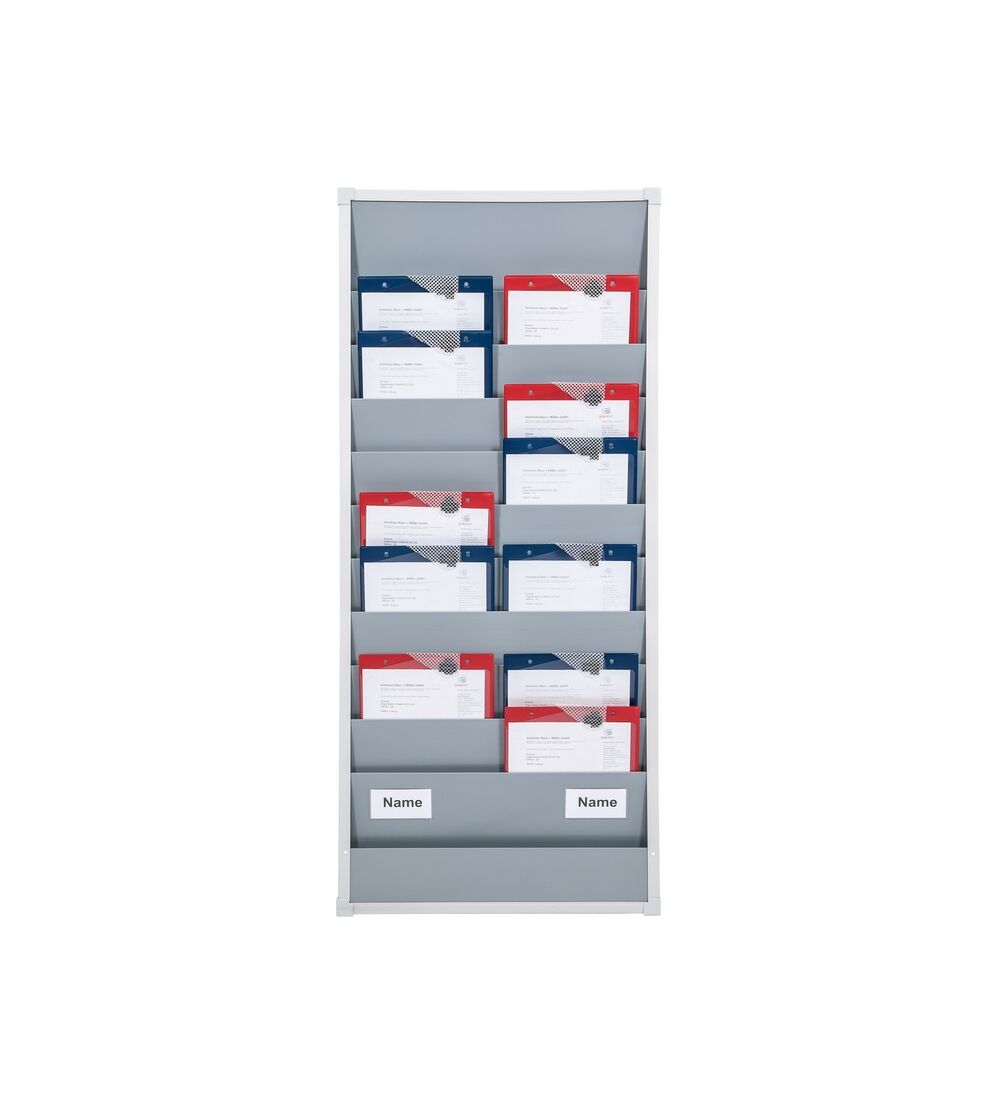 Planning d'atelier pour 2 salariés avec 10 compartiments pour porte-documenst DIN A4 Image 2