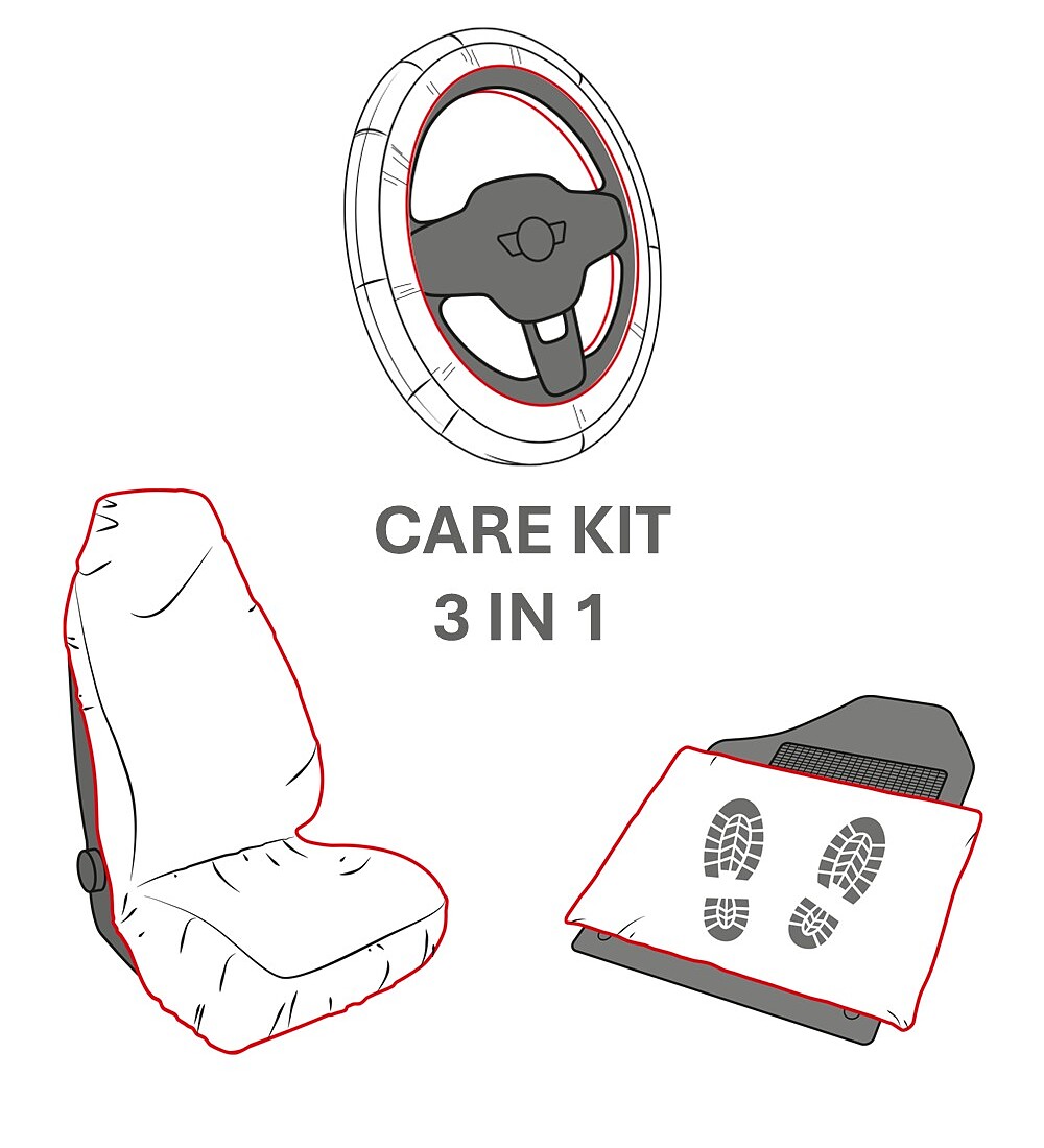 CARE KIT pour voitures, compos� de&nbsp;3 pi�ces, jetables, 100 lots Image 2