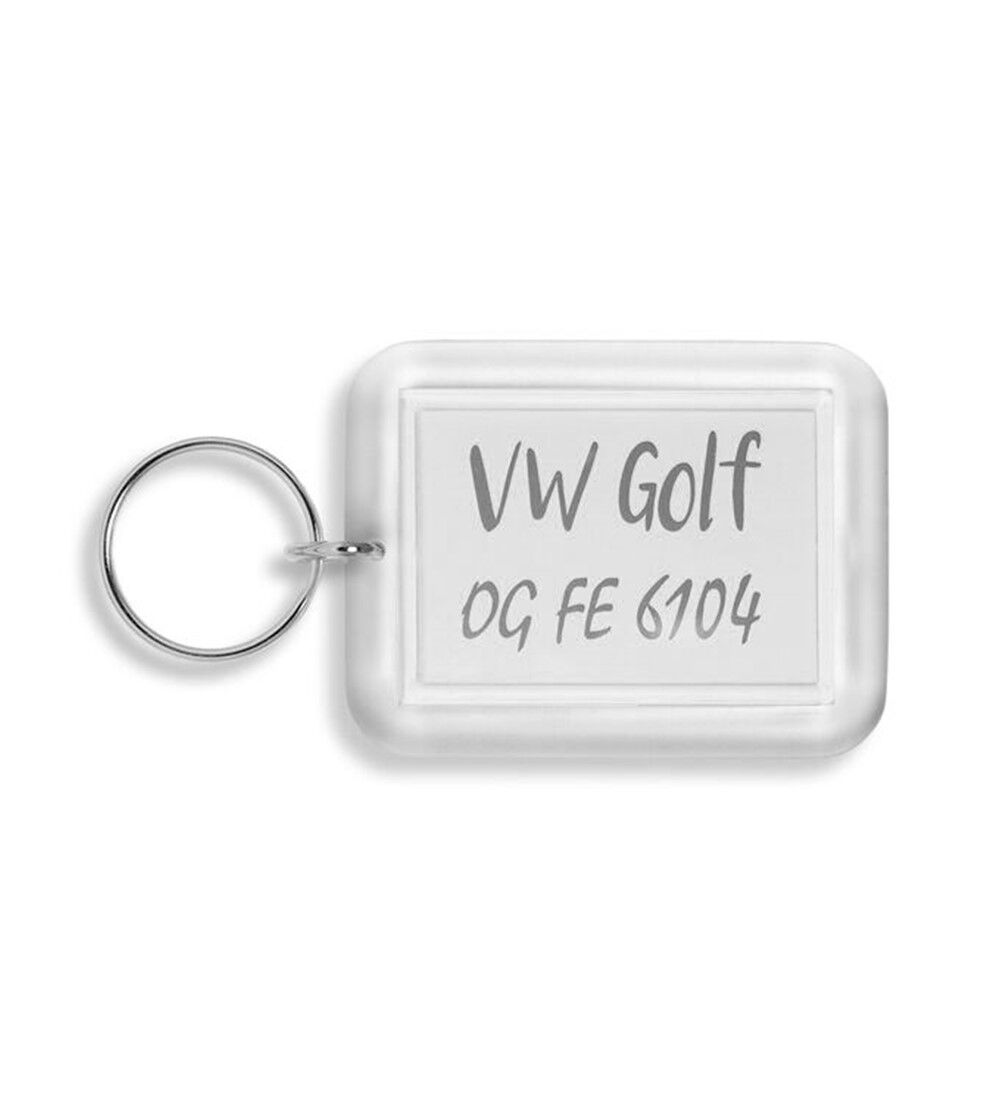  Porte-clés  Ice en acrylique transparent avec papier à insérer. (Lot de 25 pièces)  Image 2