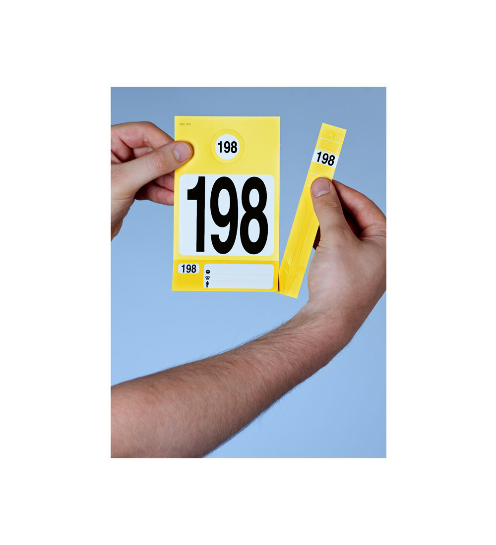Kit de porte-clés n° 1-300 - 4 éléments:  Porte-clés, étiquette rétroviseur, étiquette de n° de commande, étiquette client Image 2