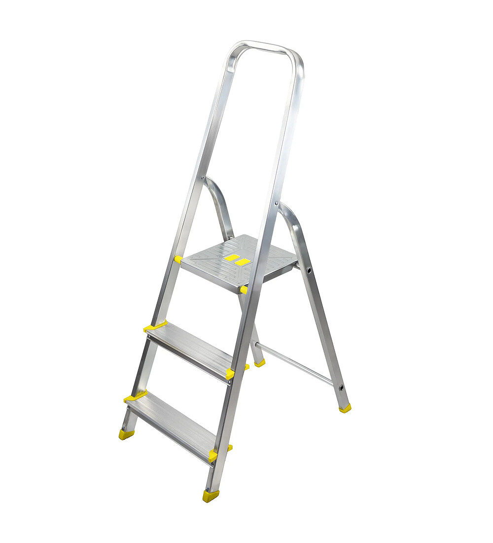 Escabeau pliant&nbsp;M en aluminium&nbsp; (3 marches) - Certifi� T�V, charge maximale 150 kg