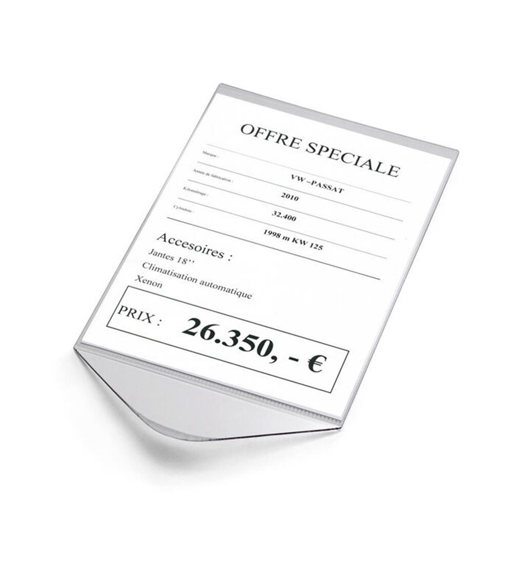 Prsentoir tarif DIN A4 - format portrait  insertion - polycarbonate Image 2