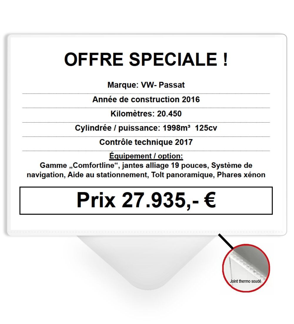  PREMIUM-Prsentoir tarif DIN A3 - Format paysage  insertion - polycarbonate   Image 2