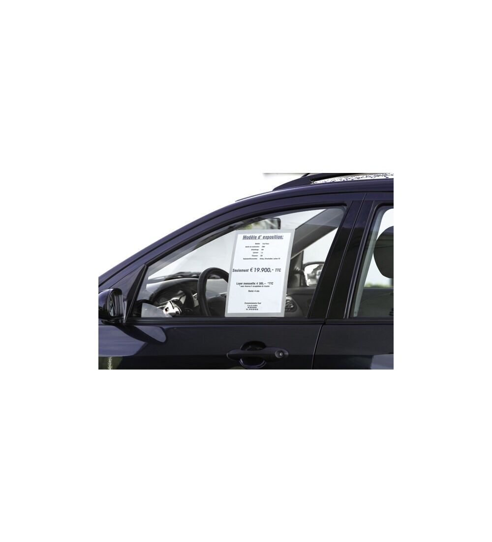  Prsentoir tarif DIN A4 - format portrait, avec cadre argent   insertion - en polycarbonate       Image 2