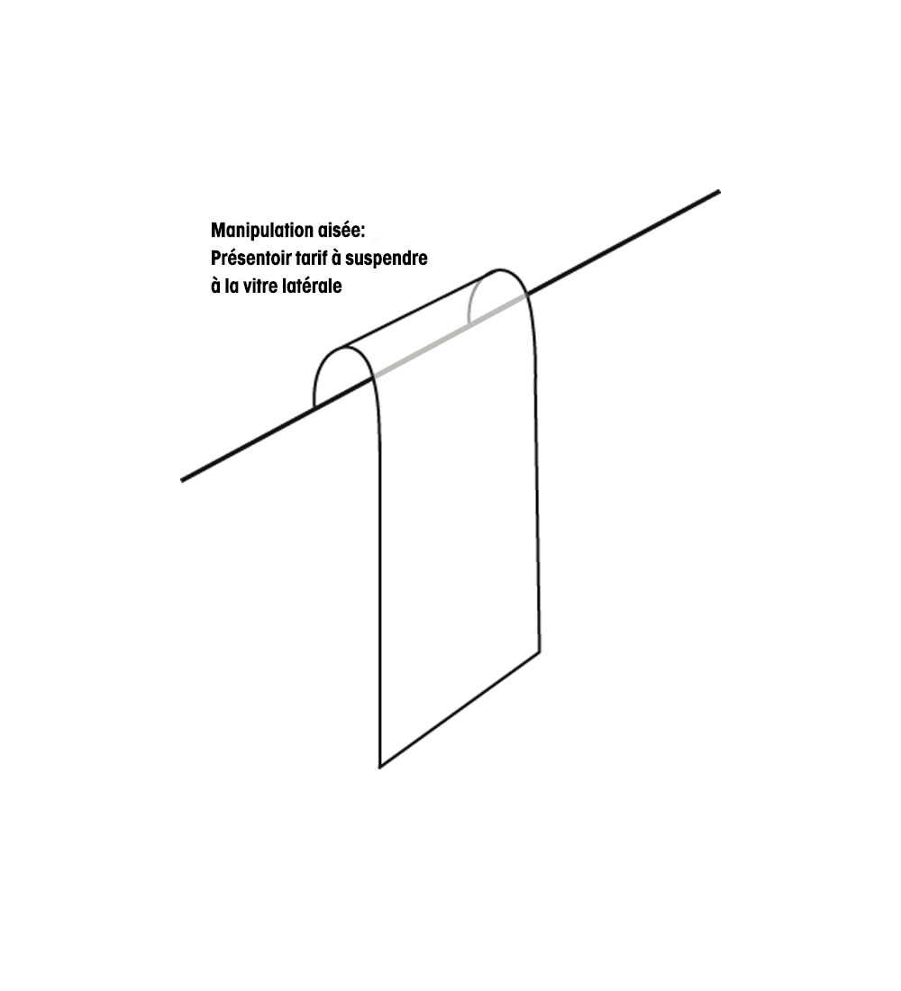 Prsentoir tarif  DIN A4 - format portrait   insertion- vitres latrales en polycarbonate  Image 2