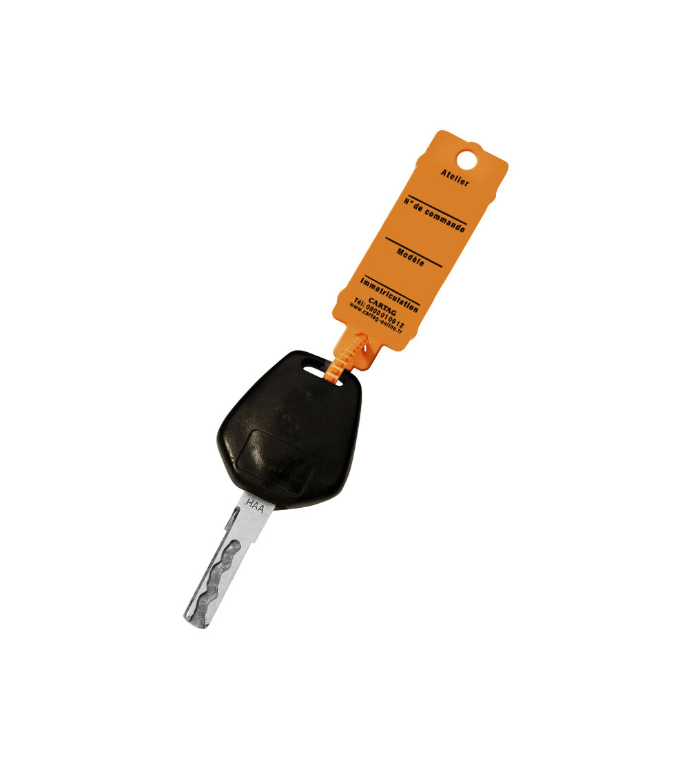 CARTAG 3 - Porte-clés d'atelier avec languette crantée (Lot de 300 pièces + 1 marqueur permanent) Image 2