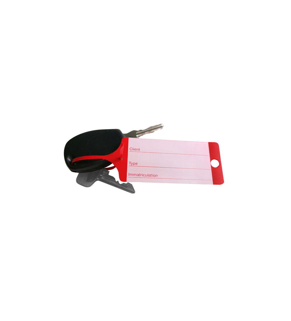  Porte-clés FLEXI - pré-imprimés - avec languette de fixation 100 pièces / boite distributrice        Image 2