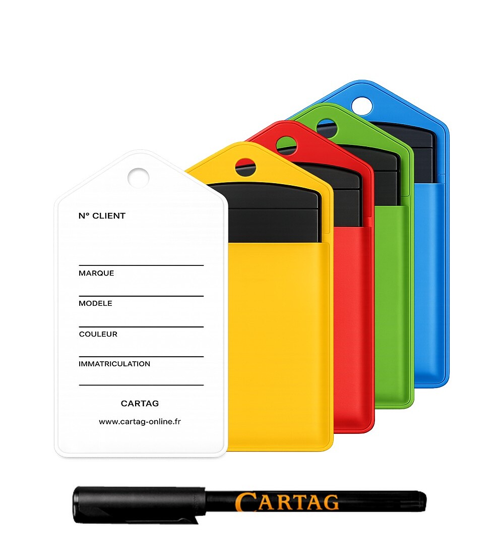 CARTAG - Etui porte carte de d�marrage, fa�on porte cl�s pour un rangement optimis�  (Lot de 25 pi�ces)&nbsp; Image 2