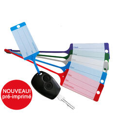  Porte-cls FLEXI - pr-imprims - avec languette de fixation 100 pices / boite distributrice       