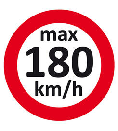 Autocollant limitation de vitesse 180 km/h max.  pour pneus hiver / Changement de rooues