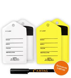 CARTAG - Etui porte carte de dmarrage, faon porte cls pour un rangement optimis  (Lot de 25 pices) 