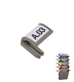 Clip d'tiquetage grand G/D - systme de tri mural pour porte-documents A4