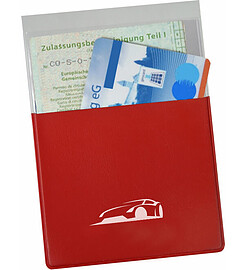  Pochette&nbsp;documents de voiture ETUI DE POCHE 2 compartiments avec personnalisation publicitaire 