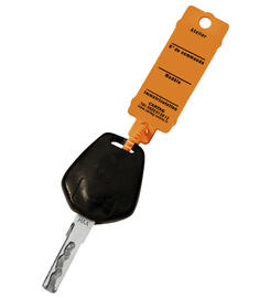 CARTAG 3 - Porte-clés d'atelier avec languette crantée (Lot de 300 pièces + 1 marqueur permanent)