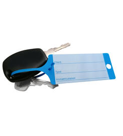 Porte-clés FLEXI - pré-imprimés - avec languette de fixation 100 pièces / boite distributrice       