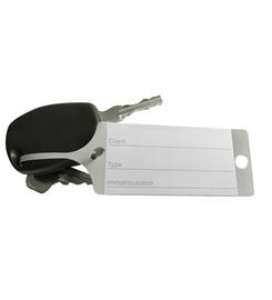  Porte-clés FLEXI - pré-imprimés - avec languette de fixation 100 pièces / boite distributrice       