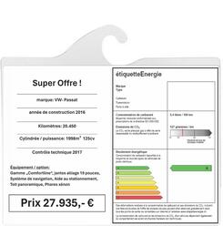 Prsentoir tarif BIG Clip DIN A3 format paysage avec crochet - Polycarbonate