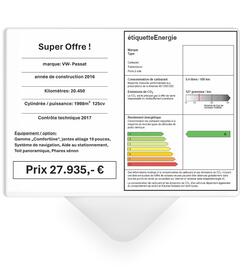 Prsentoir tarif DIN A3- Format paysage  insertion - polycarbonate