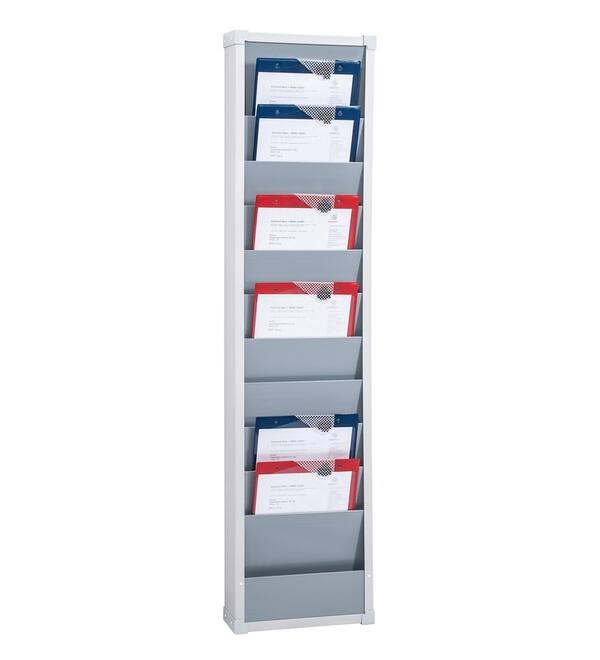 Planning d'atelier 1 colonne avec 10 compartiments pour porte-documents DIN A4