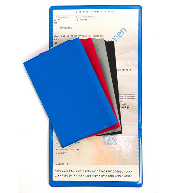Porte carte grise  3 volets  sans marquage